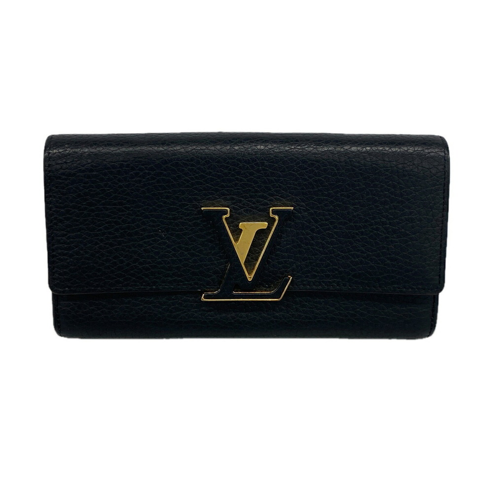 Louis Vuitton Long Wallet, Taurillon Leather, Portefeuille Capucines, M62148,...